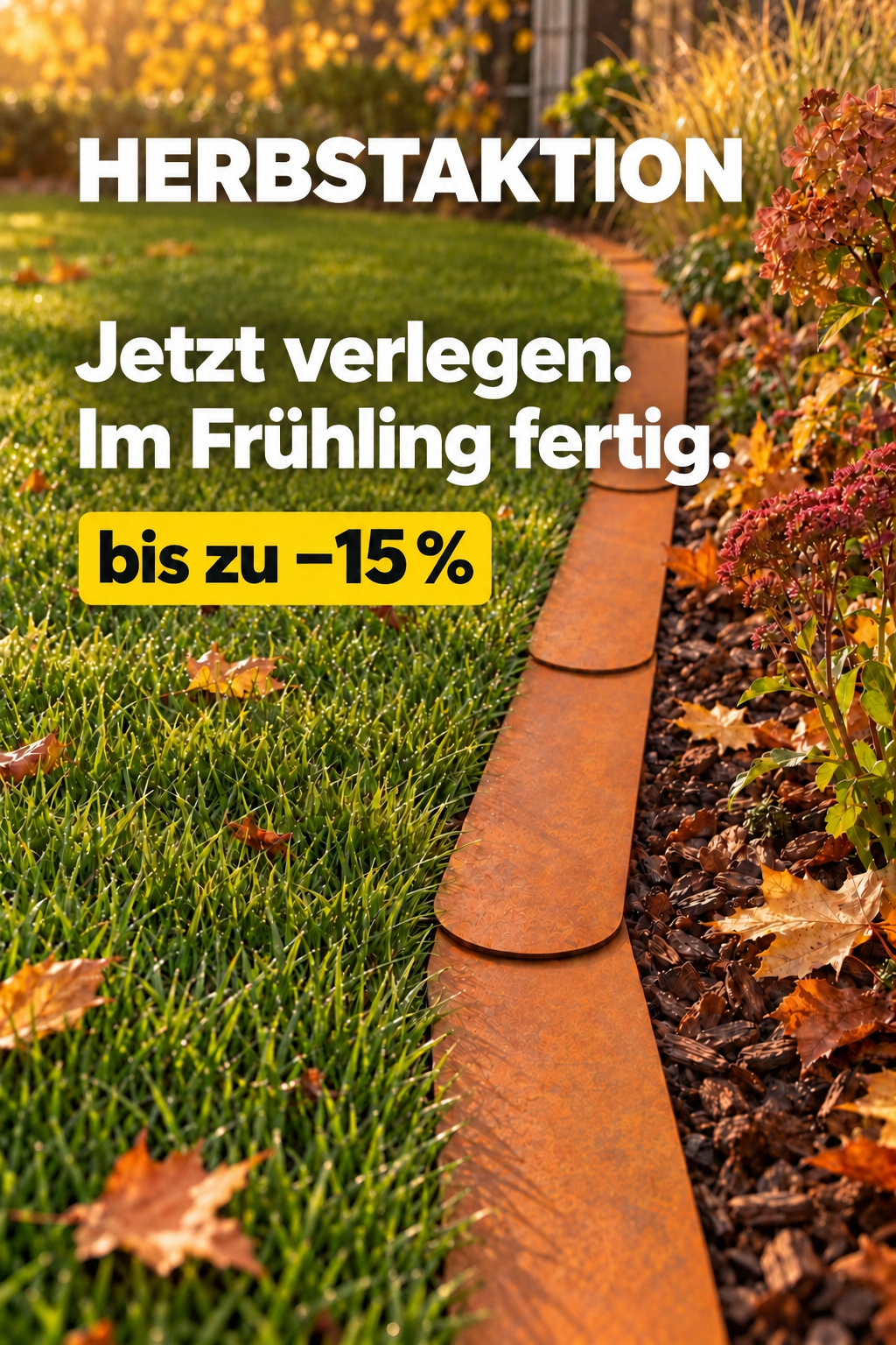 Einmal verlegen.