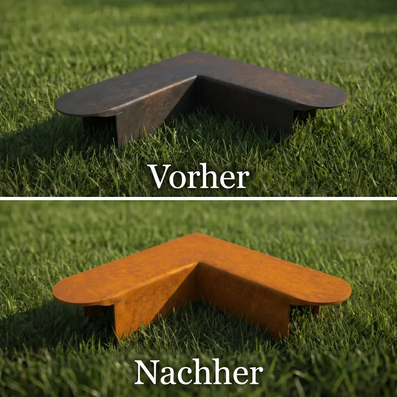 Rasenkante Eckstück Cortenstahl
