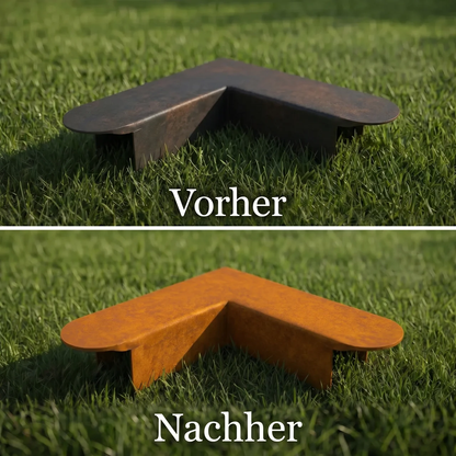 Rasenkante Eckstück Cortenstahl