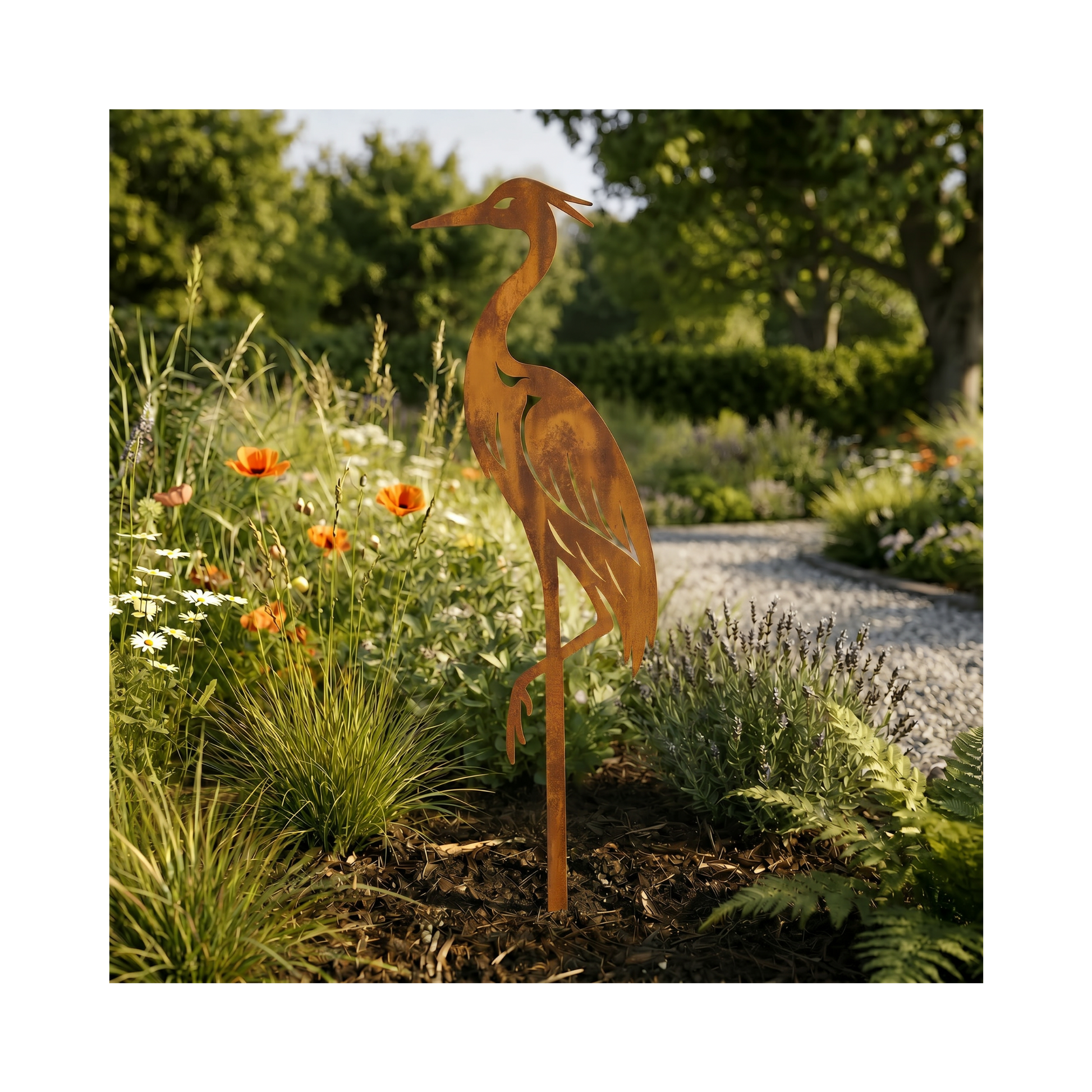 Gartenstecker Storch - RasenKante