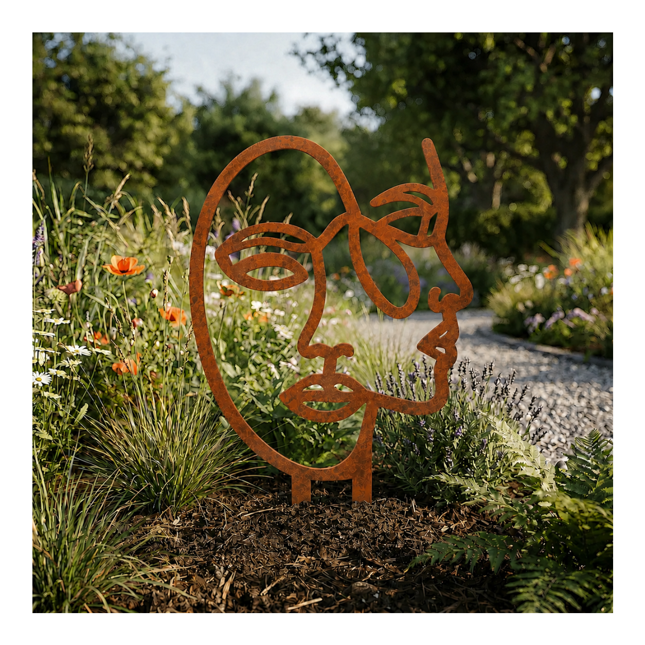 Gartenstecker Gesicht - RasenKante