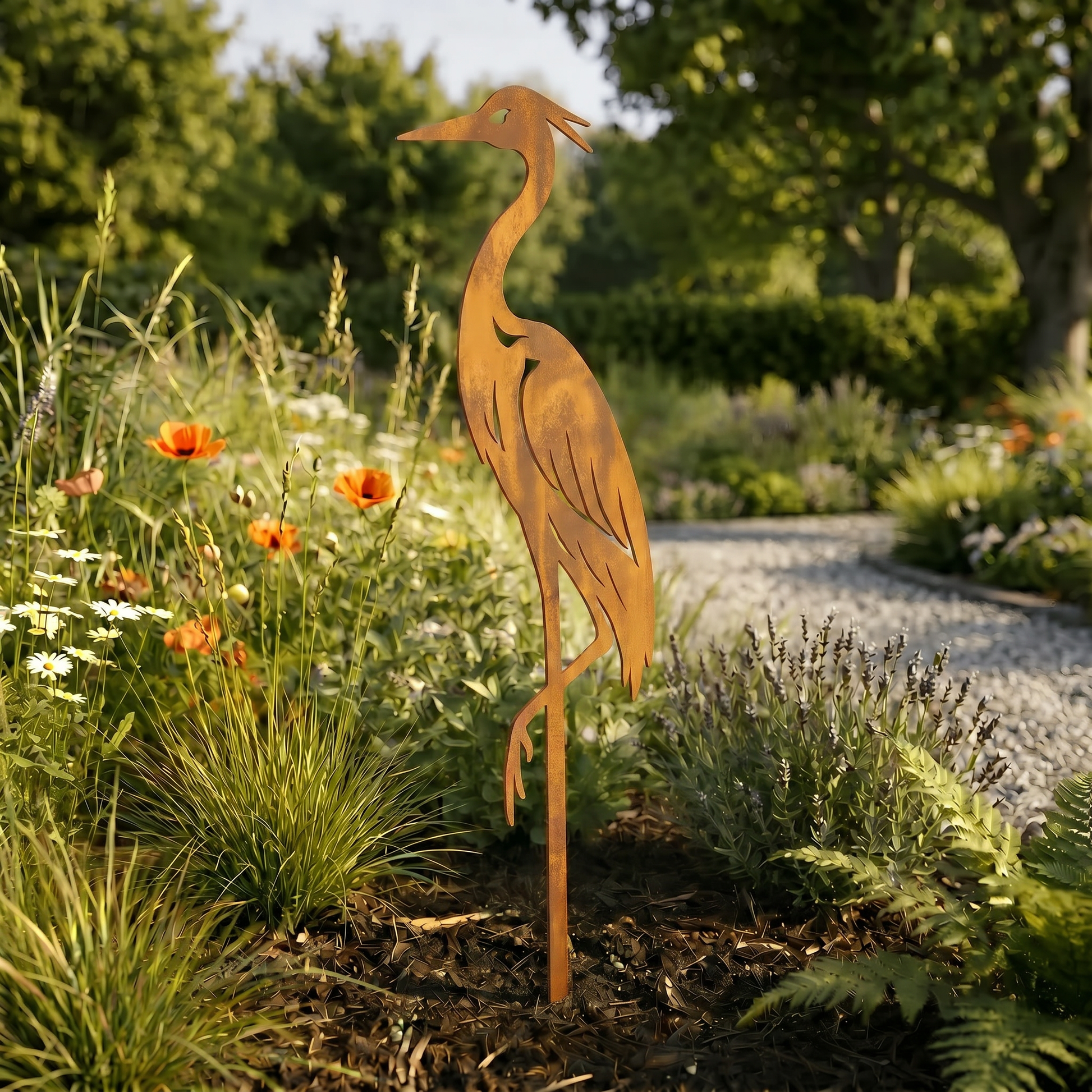 Gartenstecker Storch - RasenKante