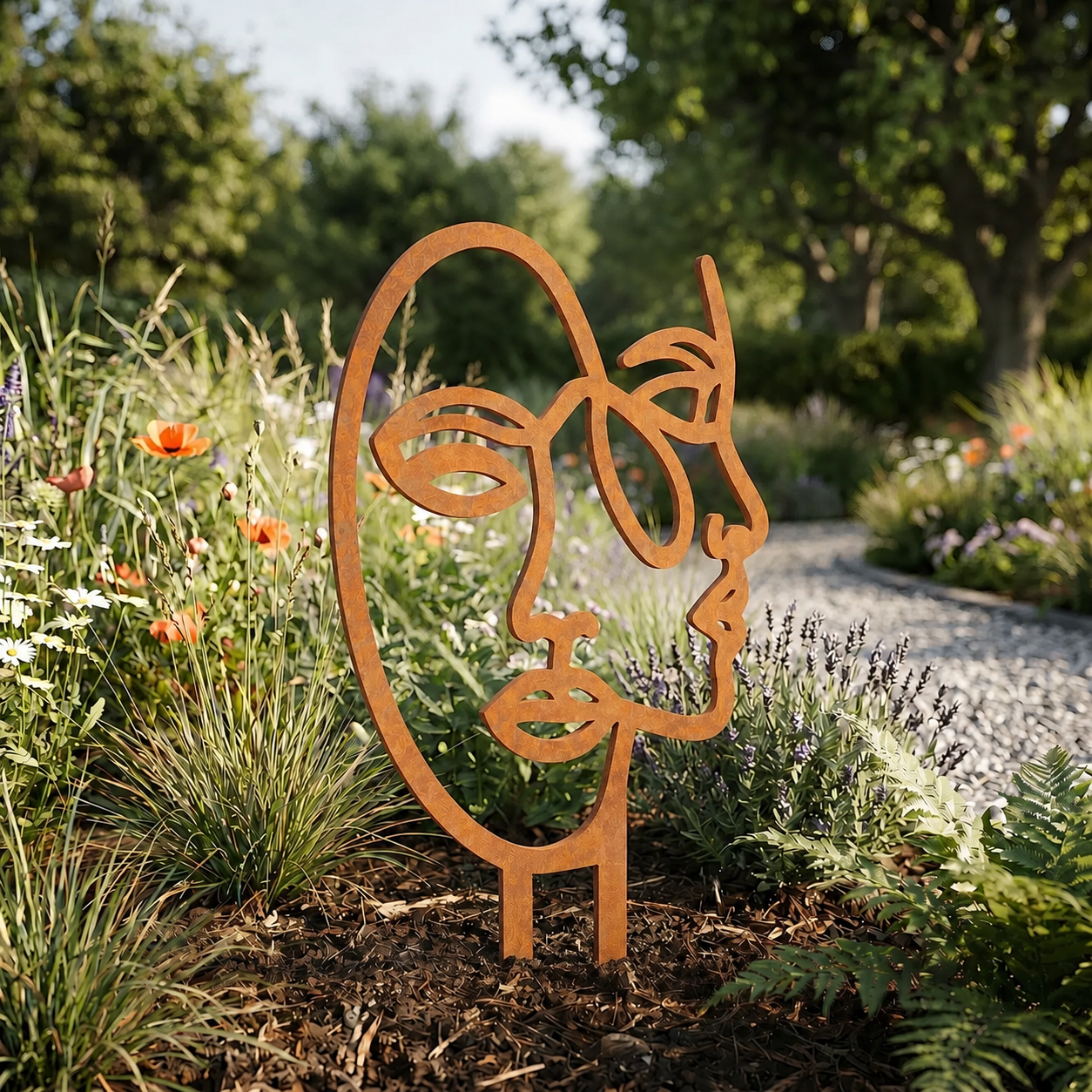 Gartenstecker Gesicht - RasenKante