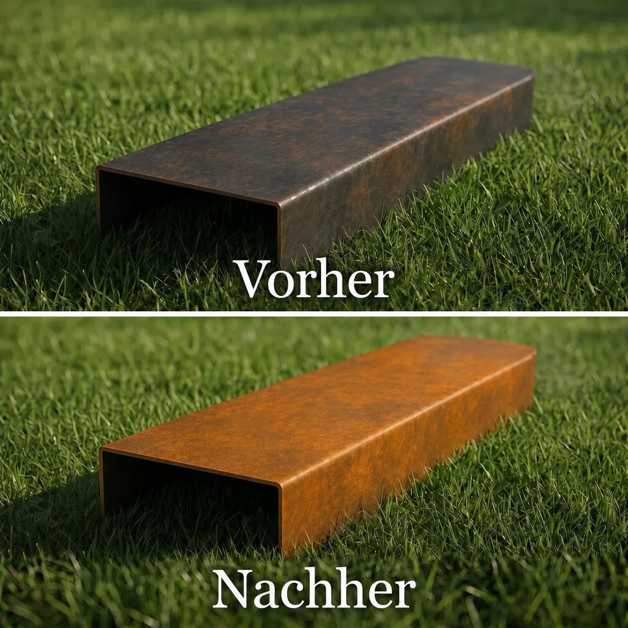 Rasenkante Endstück Cortenstahl
